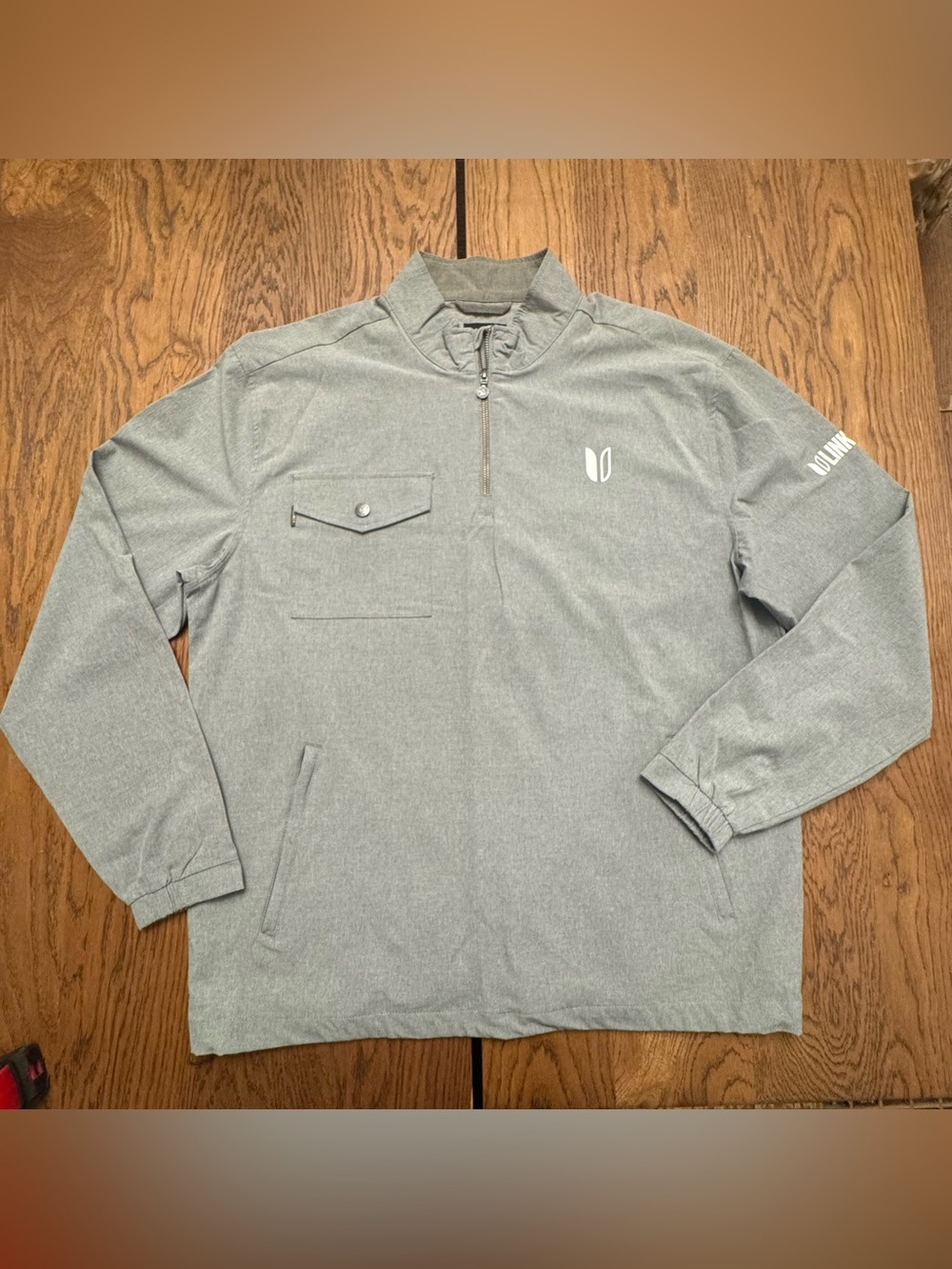 Linksoul Boardwalker Half-Zip Windbreaker Men’s L light Grey Ultra lightweight